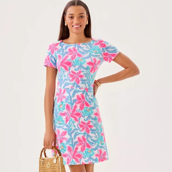 The "Beachside Haven" UPF 50+ Bray Dress by Lilly Pulitzer - Picture 1 of 3